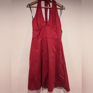 Red halter dress NWT